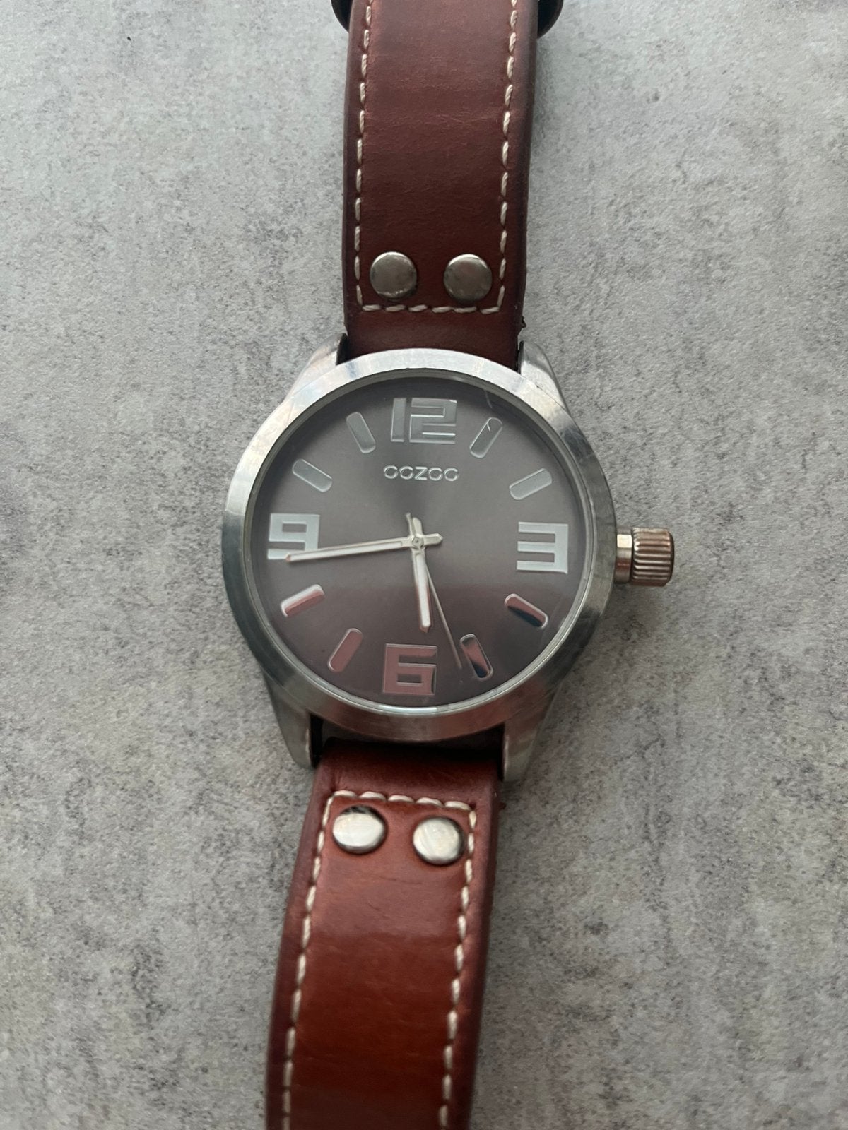 Oozoo horloge, Ophalen of Verzenden, Gebruikt, Leer, Overige merken