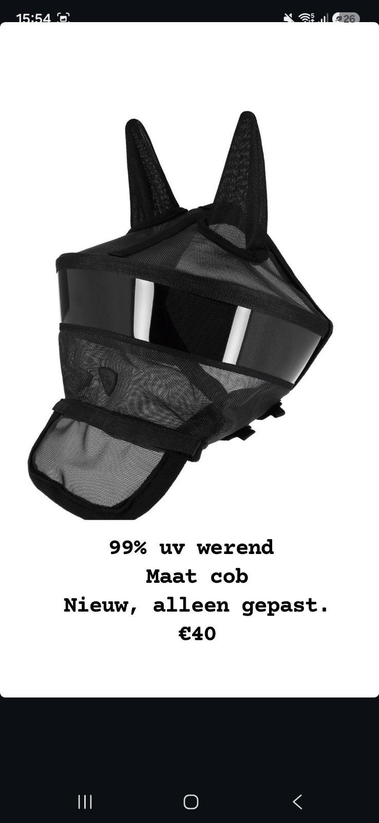 uv werend vliegenmasker, Dieren en Toebehoren, Paarden en Pony's | Hoofdstellen en Tuigage, Ophalen of Verzenden