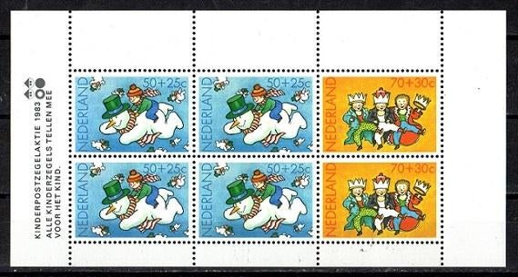 Nederland nr. 1299 Blok Kinderzegels 1983 postfris, Postzegels en Munten, Postzegels | Nederland, Ophalen of Verzenden, Na 1940