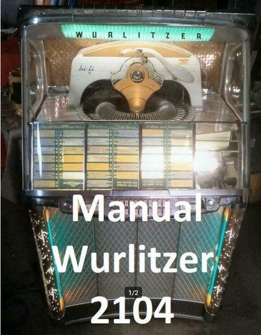 Boekwerk Manual Handleiding wurlitzer 2104, Ophalen of Verzenden, 1950 tot 1960, Seeburg
