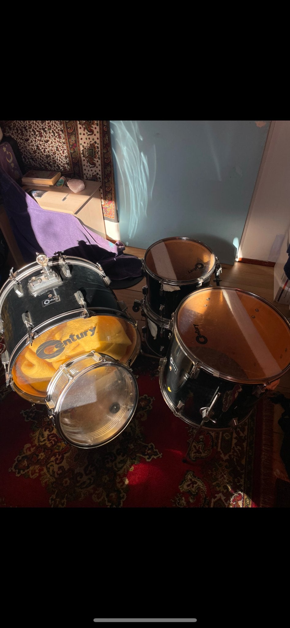 Drumstel: Bassdrum, Snaredrum en 2 Toms, Ophalen, Gebruikt, Overige merken
