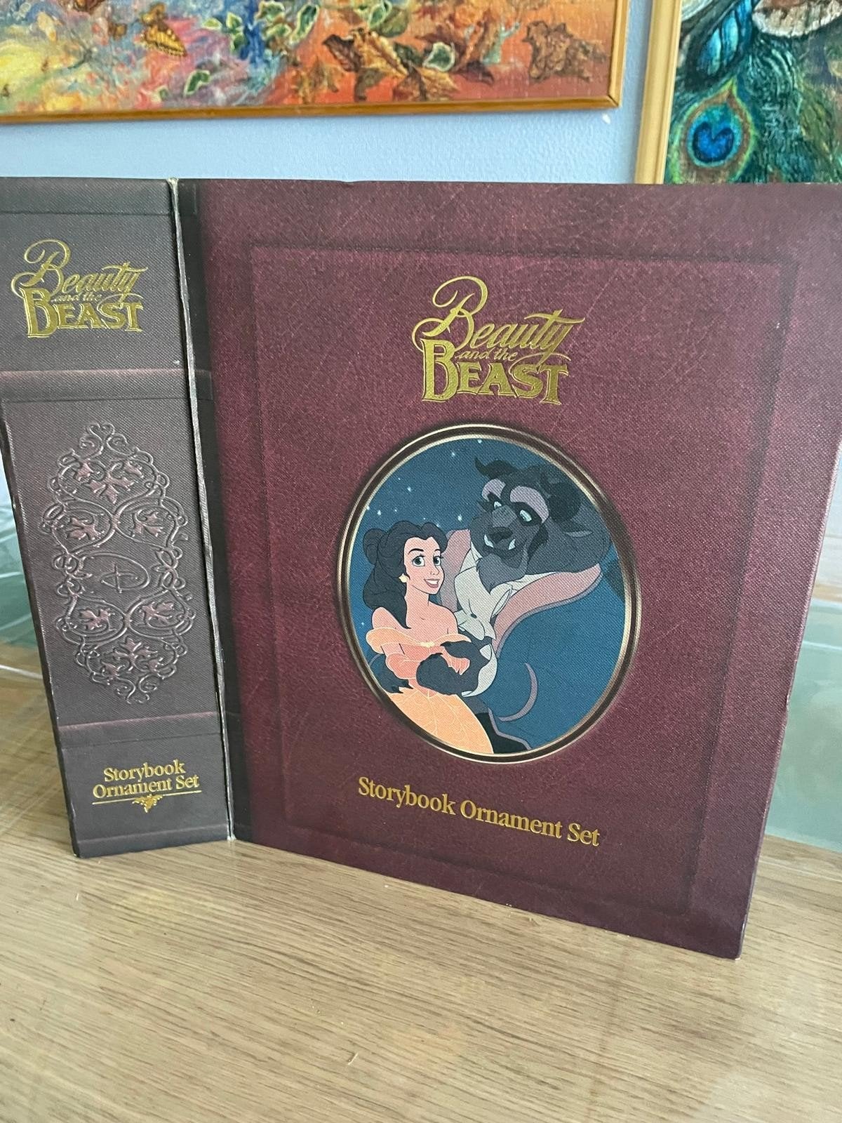 Disney Belle en het Beest Storybook ornament set, Ophalen of Verzenden, Assepoester of Belle, Zo goed als nieuw, Beeldje of Figuurtje