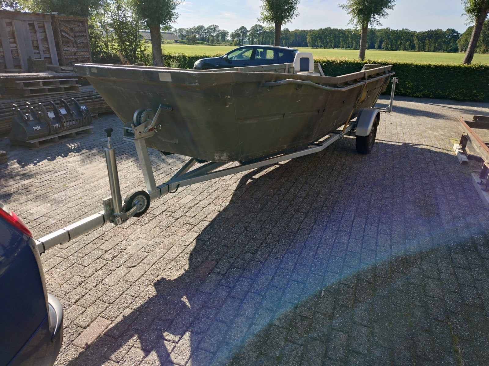 Robuuste Legerboot 490x180cm met Kenteken - Snelle Motorboot, Ophalen, Gebruikt, Overige merken