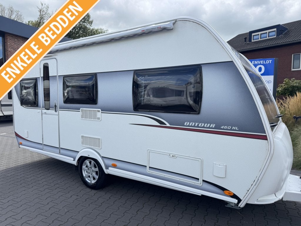 Hobby On Tour 460 DL / enkele bedden / voortent / luifel, Caravans en Kamperen, Hobby, Bedrijf, Treinzit, 4 tot 5 meter