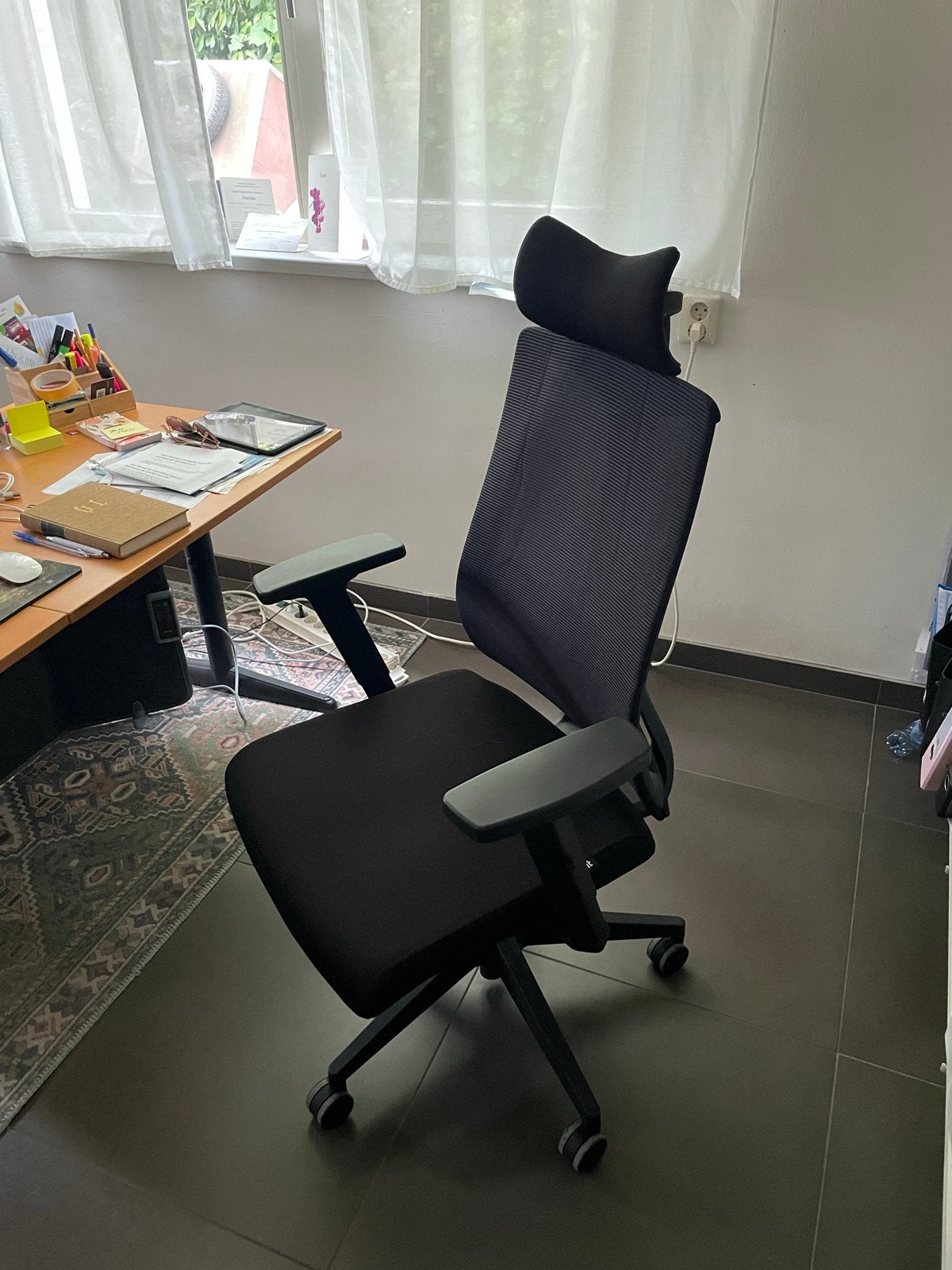 Ergonomische Bureaustoel Zwart - Zo goed als nieuw, Ophalen, Zwart, Zo goed als nieuw, Bureaustoel