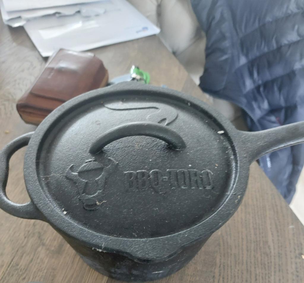 Gietijzeren pan 18 cm, Ophalen, Gietijzer, Koekenpan of Braadpan, Keramische plaat