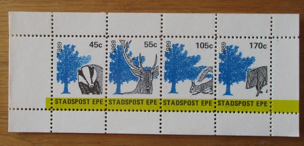 Stadspost Epe, Postzegelboekje met Bosdieren, Verzenden, Na 1940, Postfris
