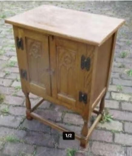 Mooi Retro Houten Kastje met 2 deurtjes - 48x31x68, Ophalen