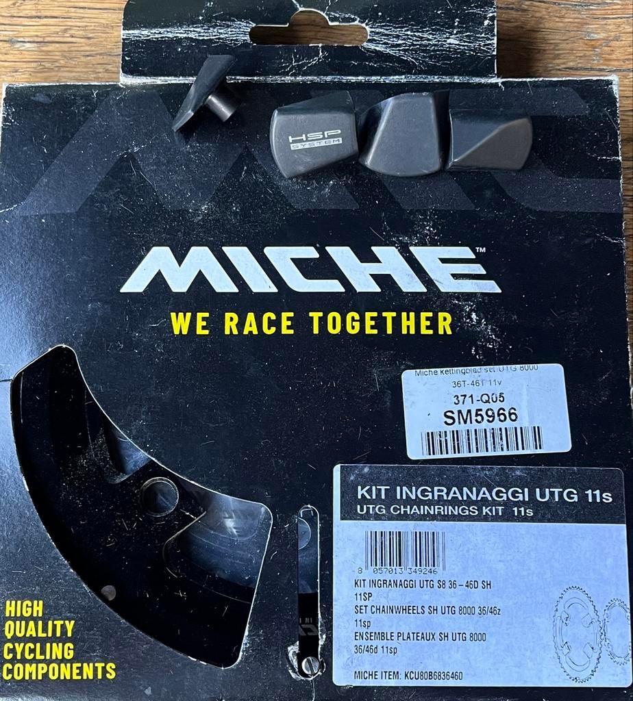 Miche kettingblad set UTG 11s 36/46T, Staal, Ophalen of Verzenden, Zo goed als nieuw, Derailleur of Ketting