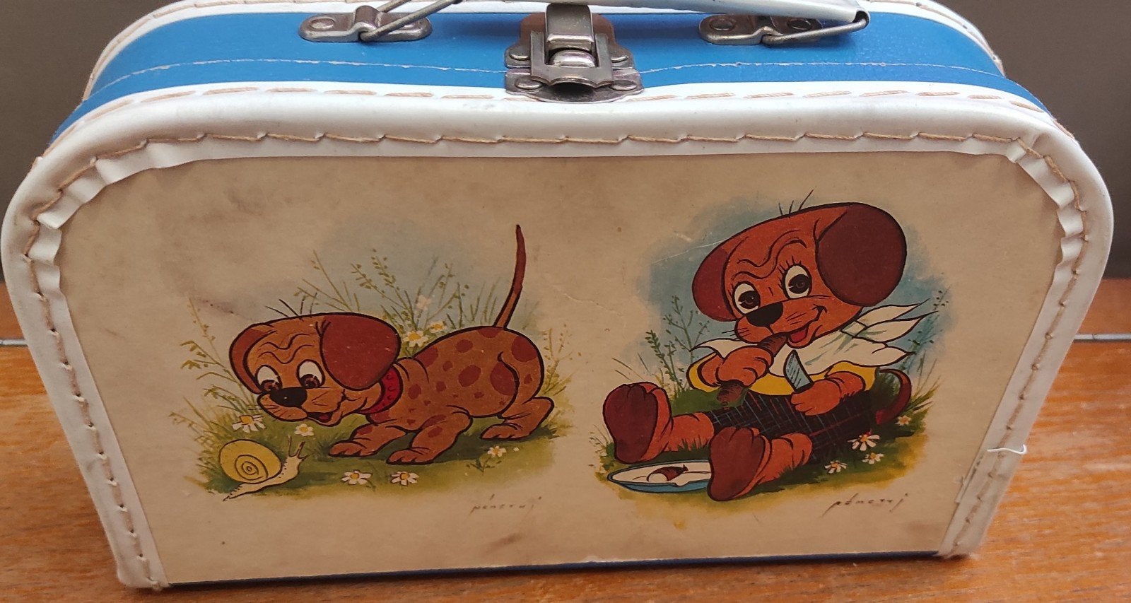 Speelgoed Koffertje met Hondjes - 25x6,5x16 cm, Ophalen of Verzenden, Gebruikt, Jongen of Meisje