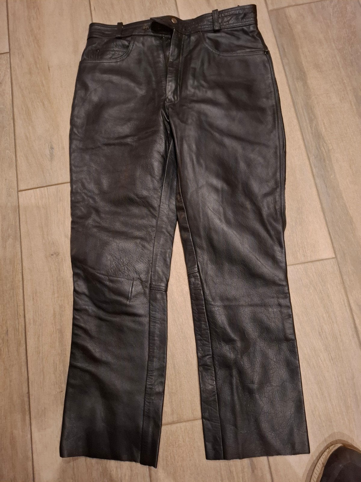 leren broer spijkerbroek model, Kleding | Dames, Maat 38/40 (M), Blauw, Ophalen of Verzenden, Lang