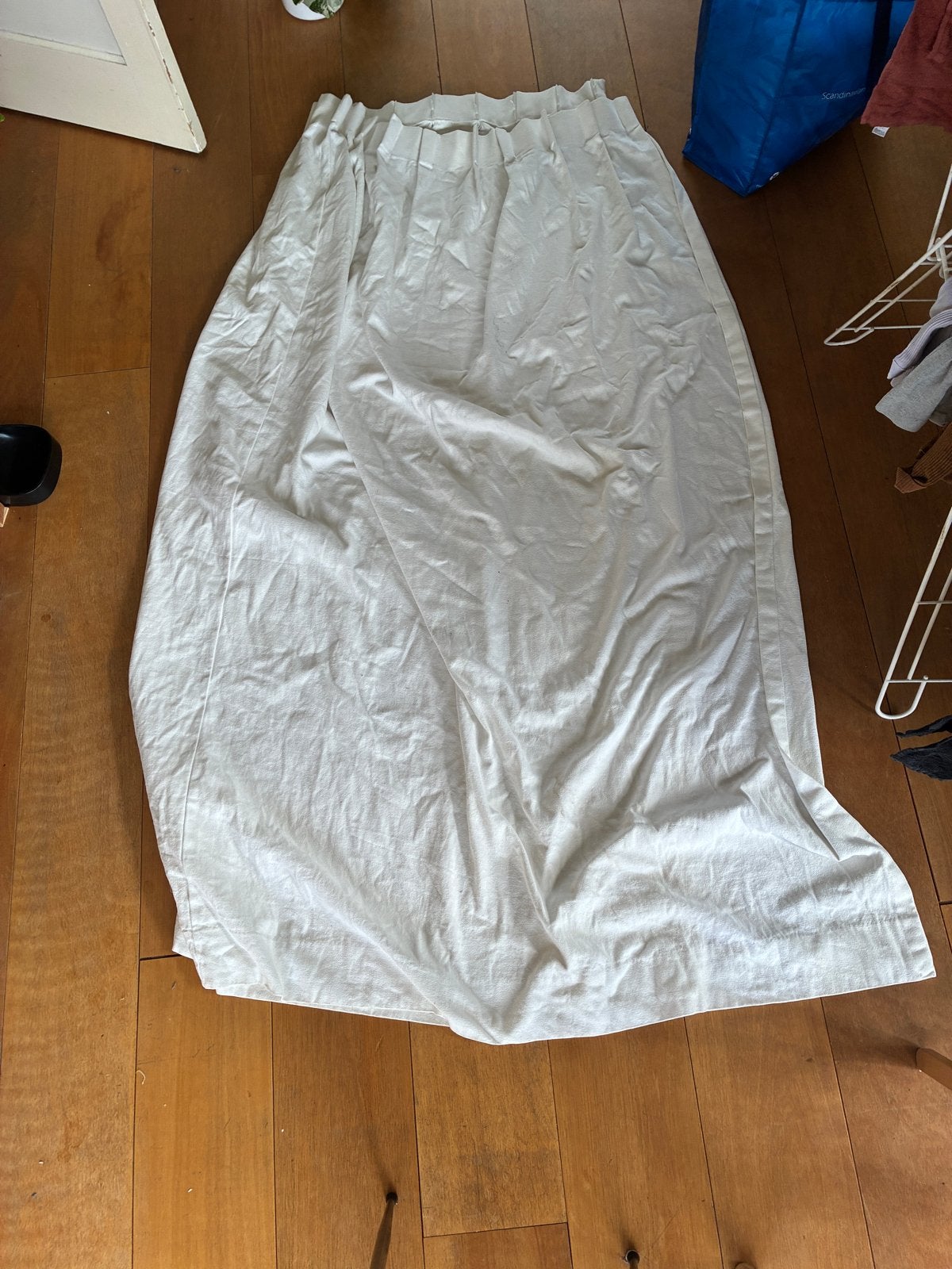 Crème gordijnen - 2 stuks - 120x240 cm, Ophalen, Met haken, Gebruikt, Gordijn