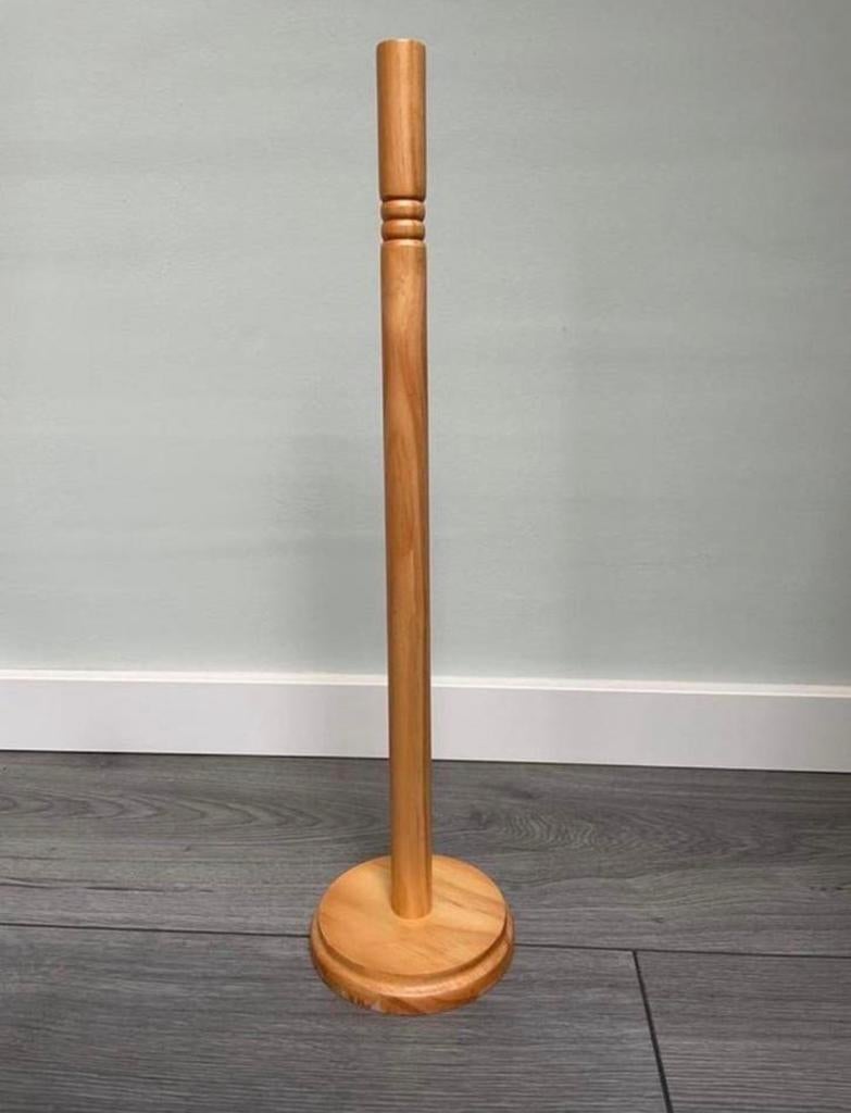 Houten toiletrolhouder, ca. 50cm hoog, Huis en Inrichting, Ophalen of Verzenden, Gebruikt, Bruin, Overige typen