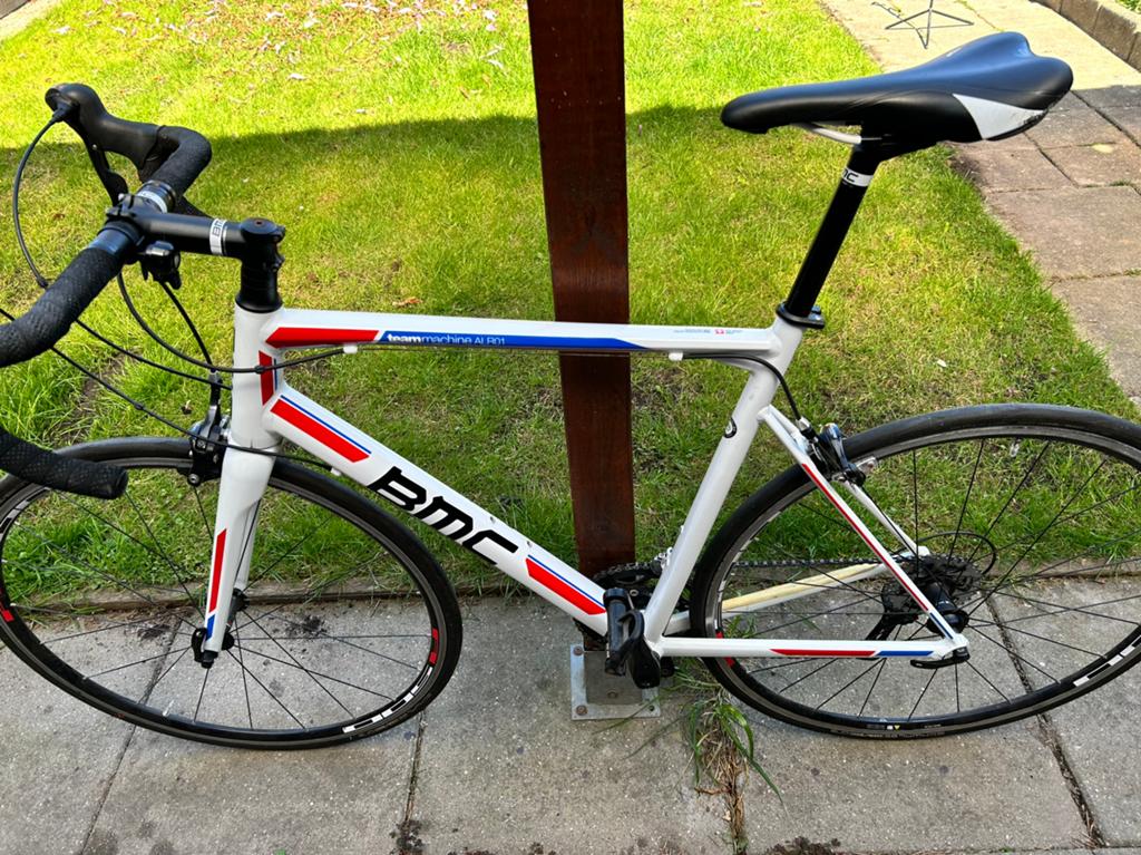 BMC racefiets, Gebruikt, Aluminium, 15 tot 20 versnellingen, 53 tot 57 cm