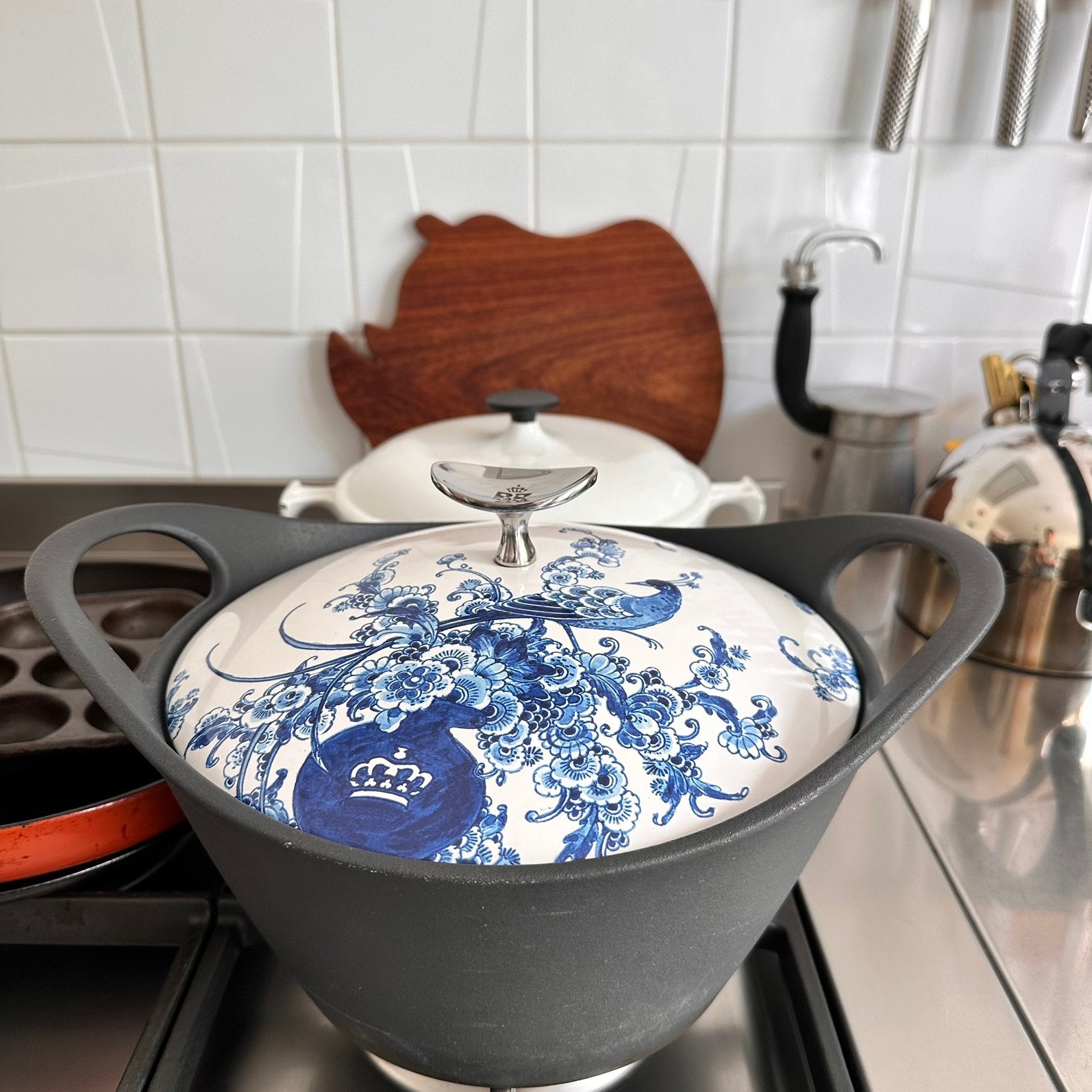 BK Royal Dutch Oven Gietijzeren Braadpan Delfts blauw, Huis en Inrichting, Keuken | Potten en Pannen, Gebruikt, Gietijzer, Ophalen of Verzenden