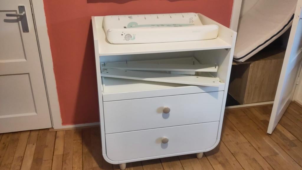 Myllra commode met aankleedkussen, Kinderen en Baby's, Kinderkamer | Commodes en Kasten, Ophalen, 50 tot 70 cm, 90 tot 105 cm