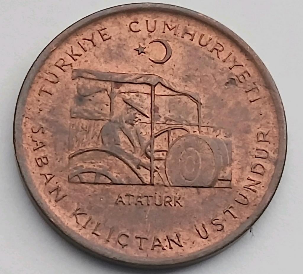 10 Kurus 1972 Turkije Oude FAO Herdenkingsmunt Atatürk Rare, Ophalen of Verzenden, Midden-Oosten
