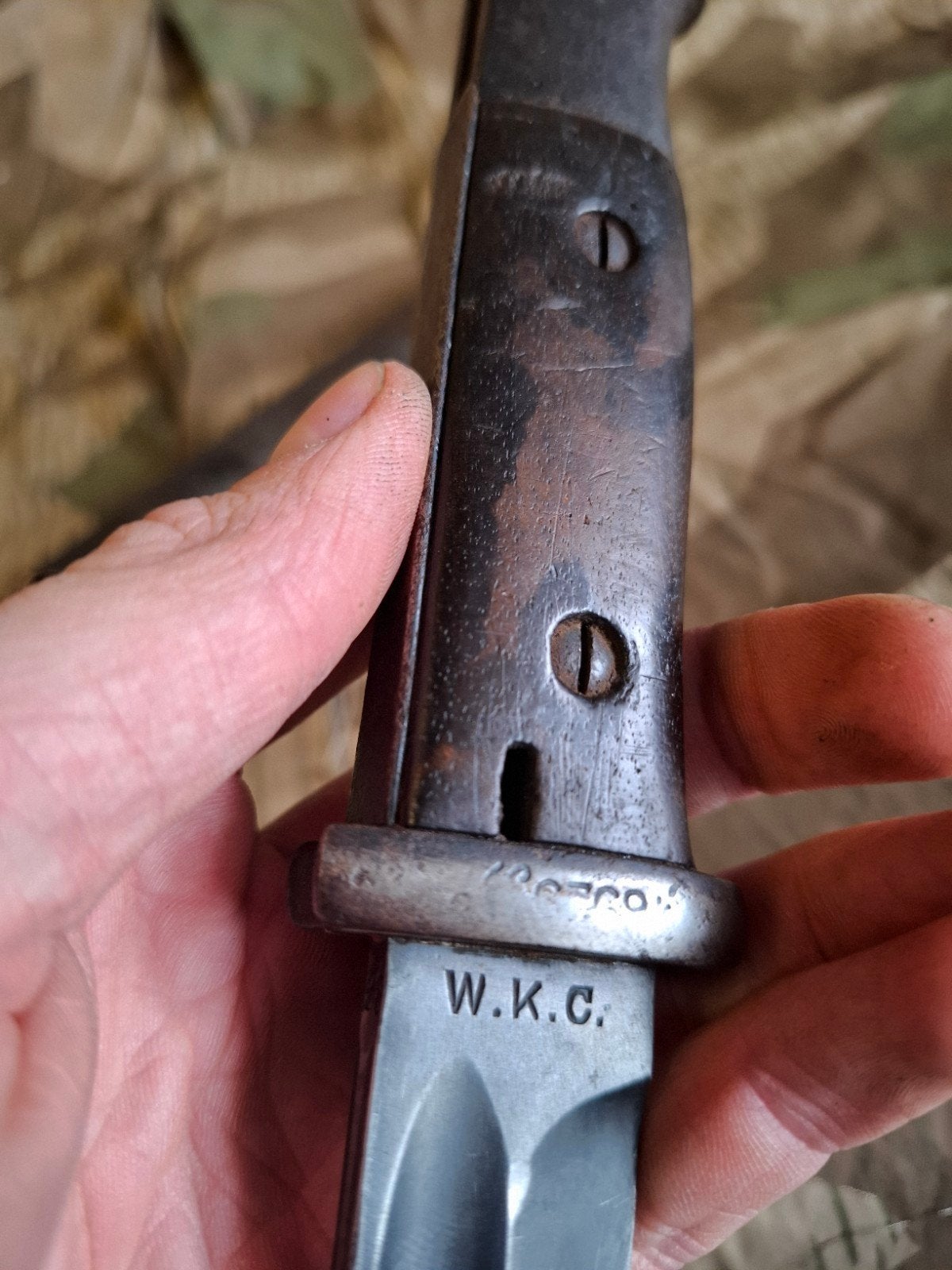 Originele WKC Kriegsmarine k98 bajonet, Ophalen of Verzenden, Duitsland, Mes of Dolk