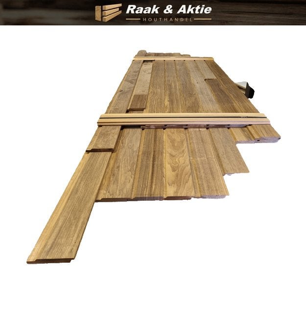 5.22 m2  hardhout halfhouts rabat   - nr: HP179, Ophalen, Planken, Nieuw, Hardhout