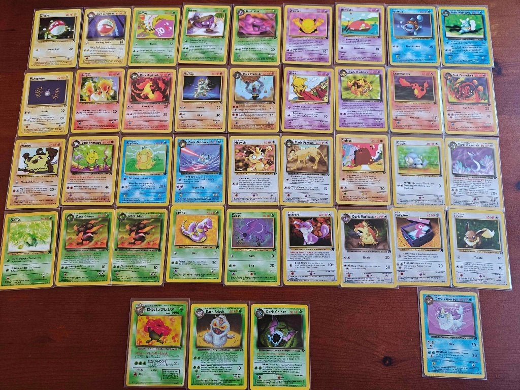 Pokémon WOTC Team Rocket set 40 kaarten holos in nette staat, Ophalen, Zo goed als nieuw, Meerdere kaarten, Foil