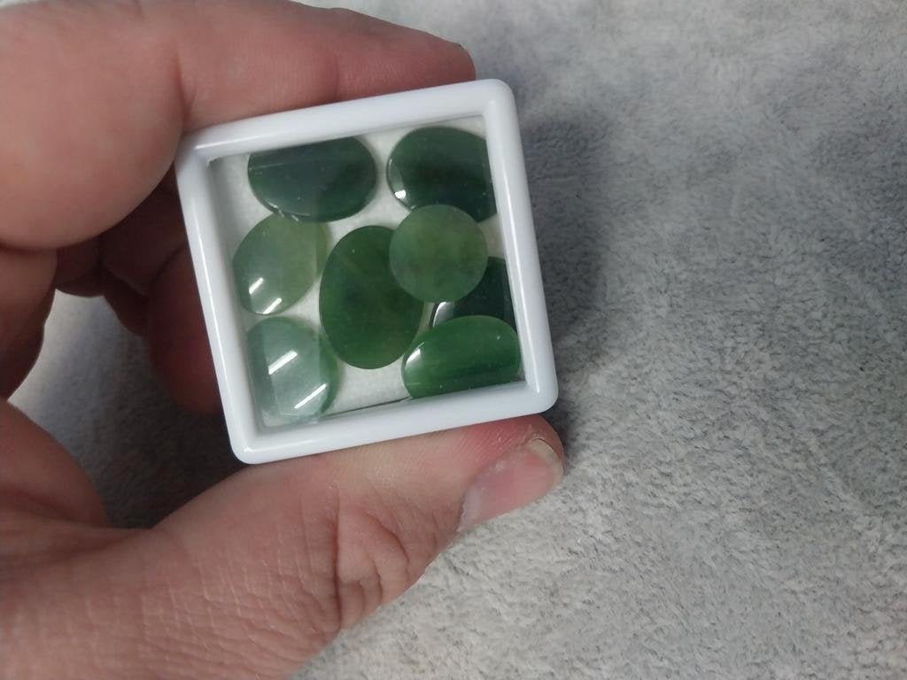 Grote ovaal geslepen jade cabochons, Ophalen of Verzenden