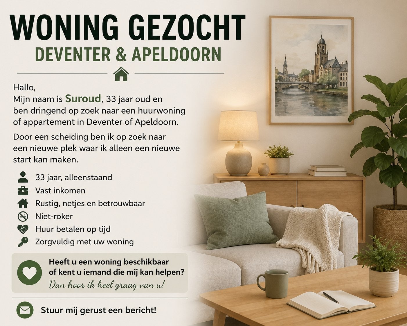 Woning gezocht