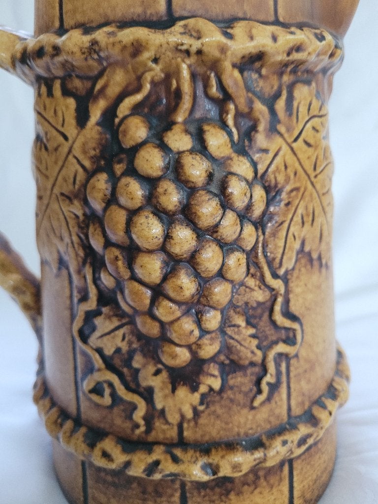 Grote zware Duitse wijnkan keramiek H 26 cm. puntgaaf, Ophalen of Verzenden