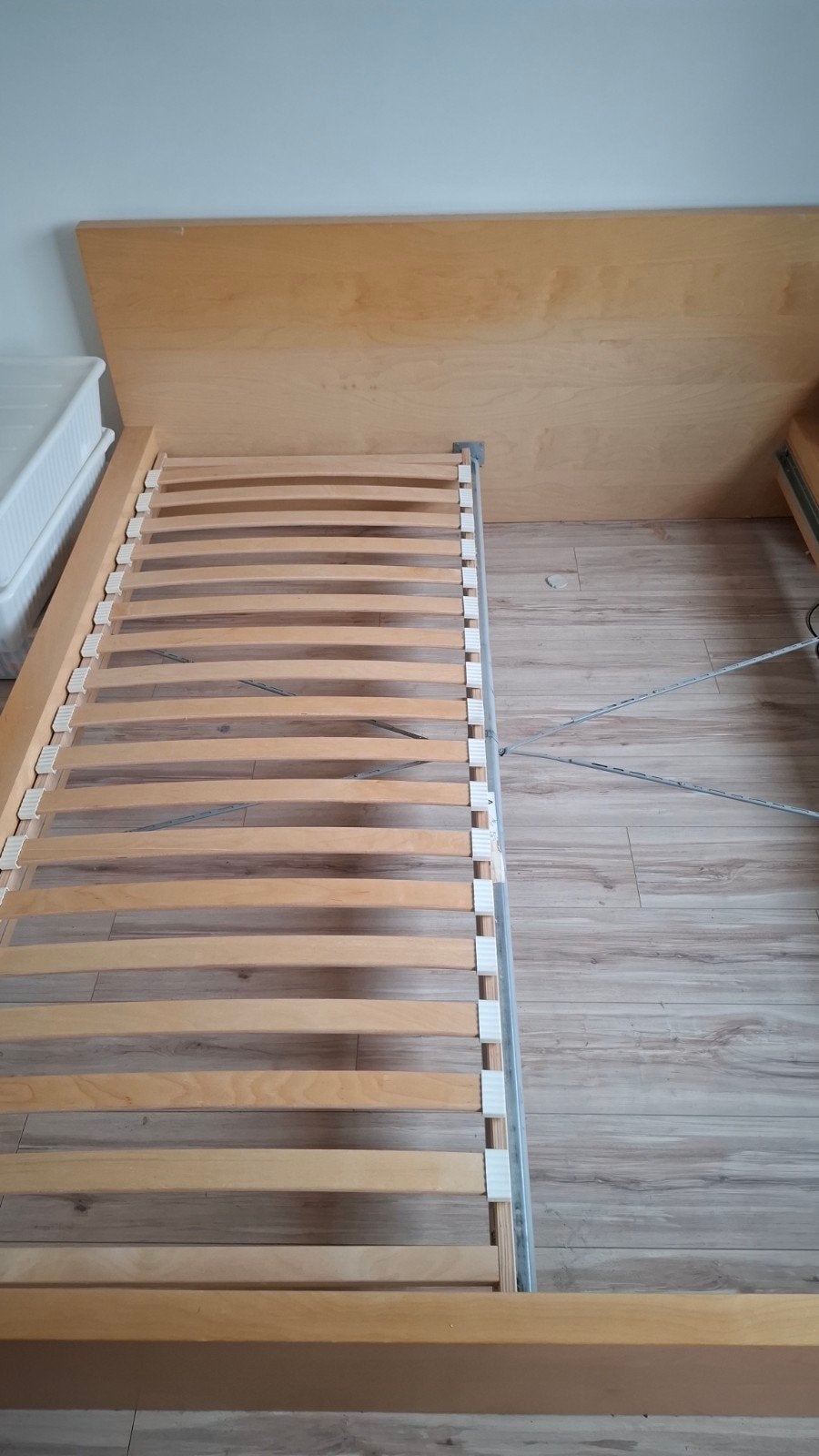 Tweepersoonsbed met lattenbodem - 220x180 cm, Gebruikt, Tweepersoons, Ophalen of Verzenden, 180 cm