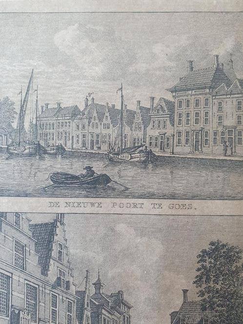 nieuwe poort te Goes. - De grote markt te Goes., Ophalen