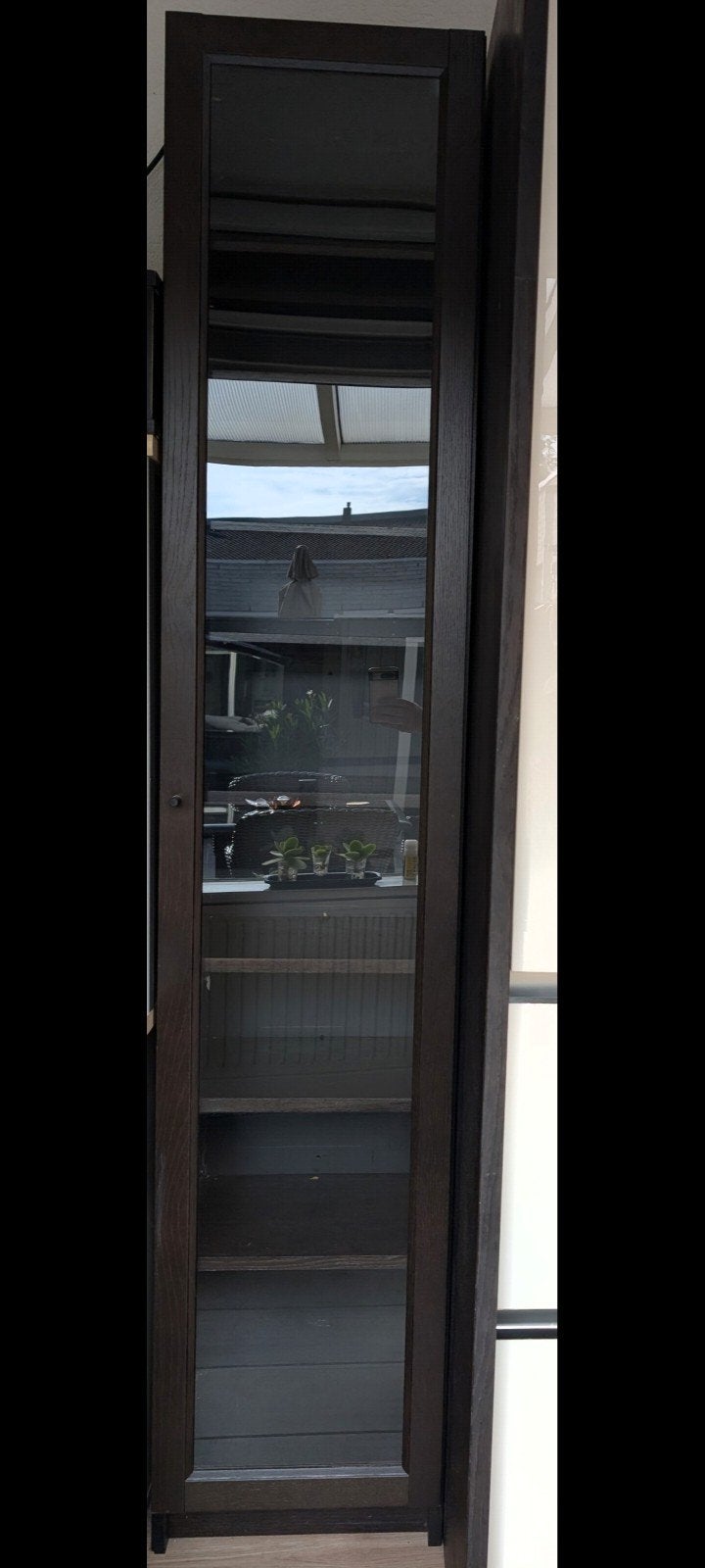 2 x IKEA Billy vitrinekast met glazen deur, Ophalen, Glas, Modern, Gebruikt