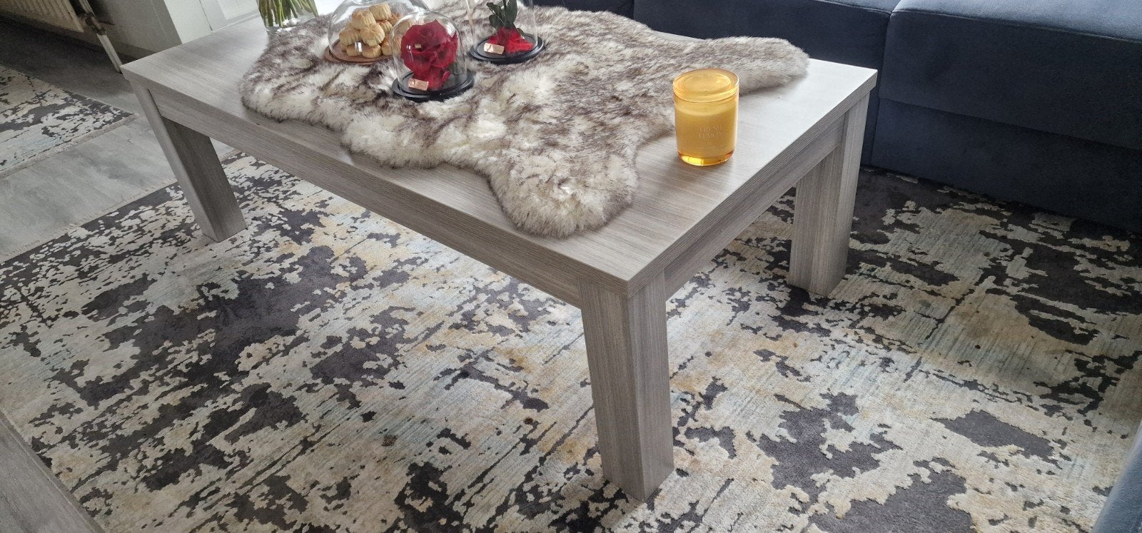 Eettafel met stoelen en salontafel set - Modern en stijlvol, Ophalen, Gebruikt, 50 tot 100 cm, 150 tot 200 cm