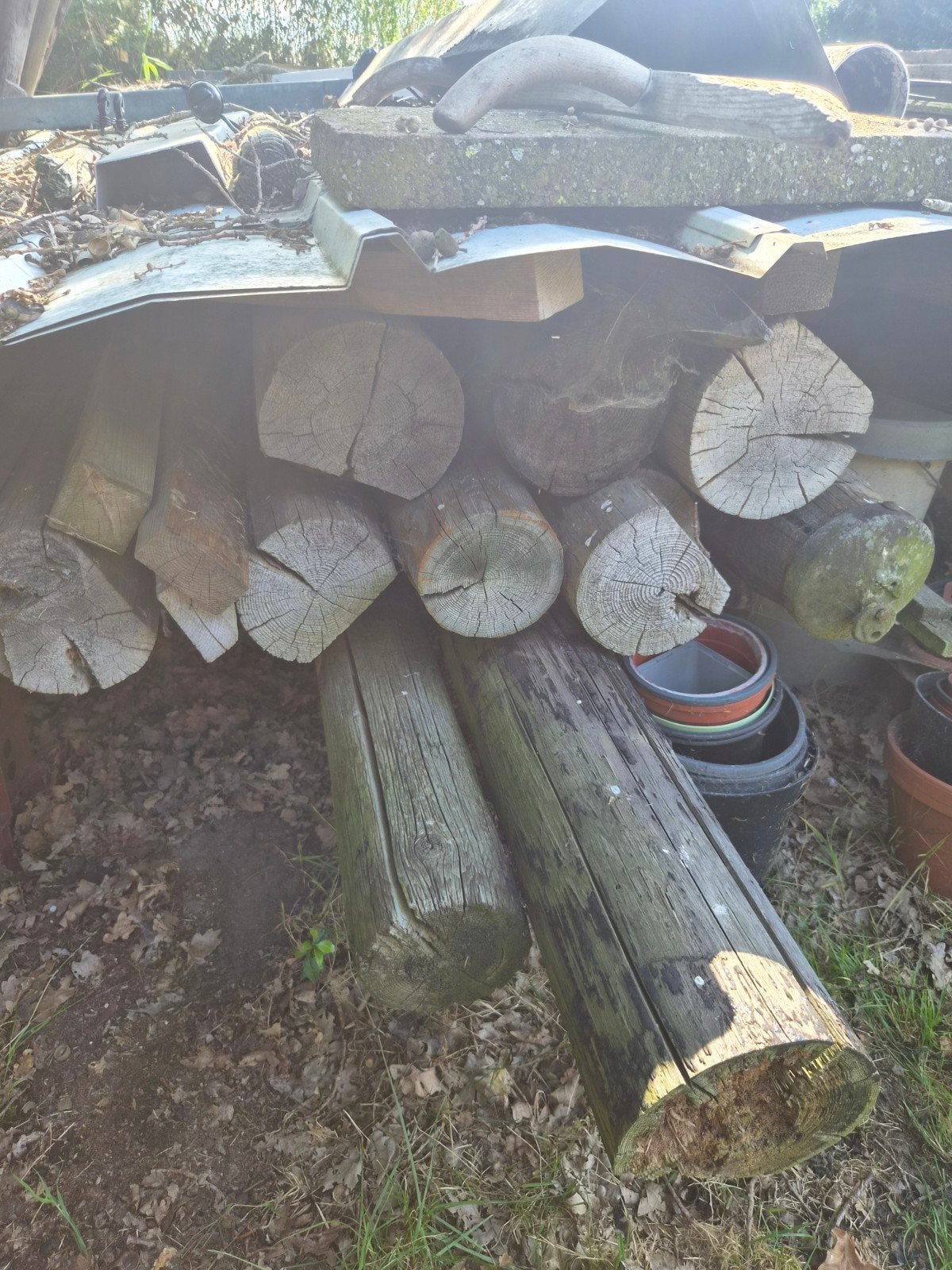 Telefoon palen rond. 9 stuks., Ophalen, 250 cm of meer, Palen