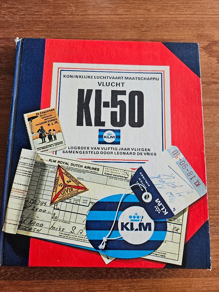 KLM KL-50 Logboek - 50 Jaar Vliegen, Verzamelen, Ophalen of Verzenden, Gebruikt, Boek of Tijdschrift