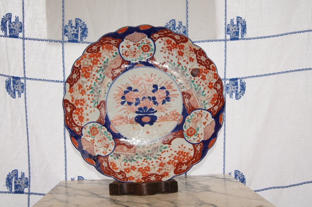 Antiek Japans Imari Porseleinen Schotel, Antiek en Kunst, Ophalen of Verzenden