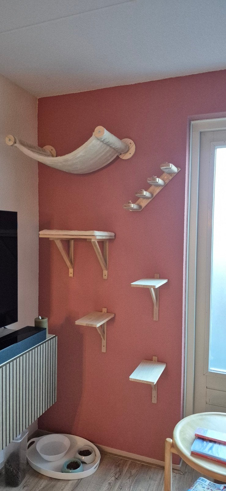katten klimwand klimmuur huisdieren poes kattenmand, Dieren en Toebehoren, Ophalen, Zo goed als nieuw