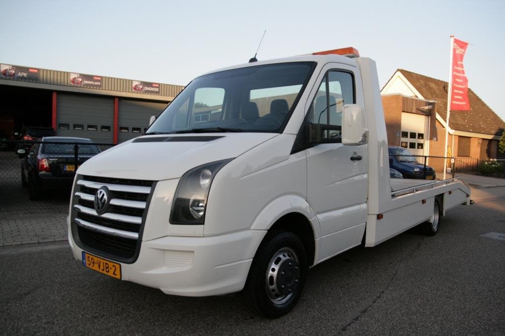 Volkswagen Crafter 2.5 TDI Lang 2007 Airco Navi Oprijwagen A, Gebruikt, Volkswagen, Wit, Origineel Nederlands