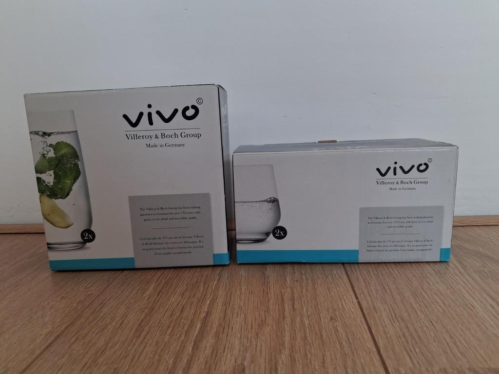 Villeroy en boch Vivo   2 long drink.   2 water/wisky, Ophalen of Verzenden, Nieuw