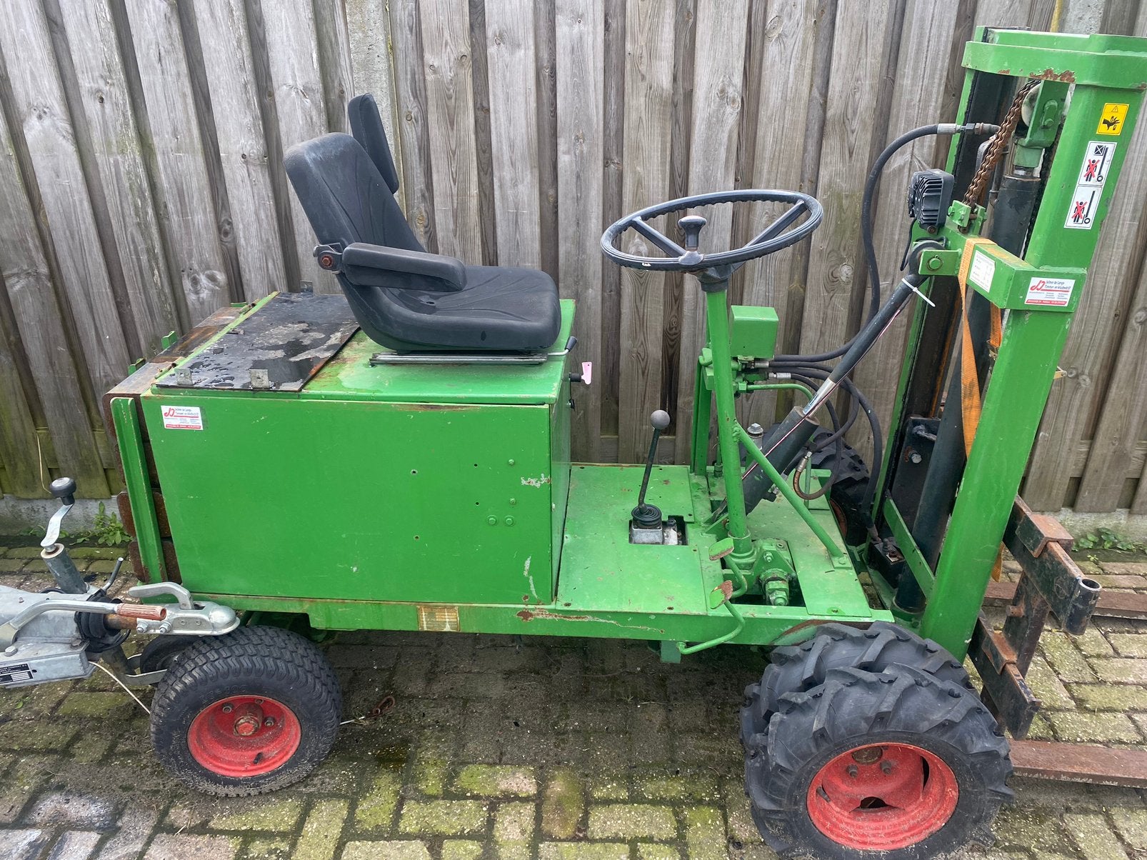 Prins ruwterein heftruck, Ophalen