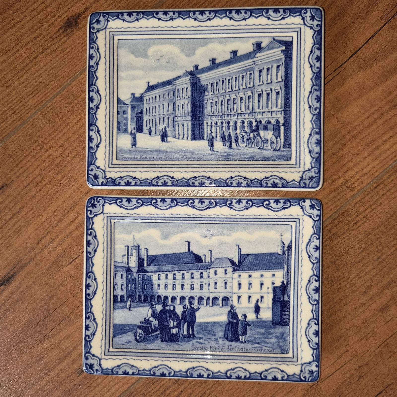 Delfts Blauw wandborden - Binnenhof Den Haag, Antiek en Kunst, Ophalen of Verzenden