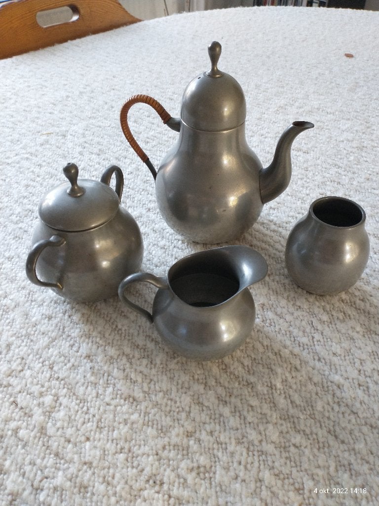 tinnen koffiestel of theestel, Antiek en Kunst, Antiek | Tin, Ophalen