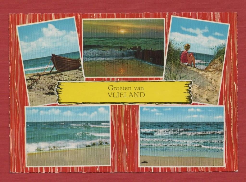 Vlieland - 5-luik - Ong., Verzamelen, Ansichtkaarten | Nederland, Verzenden, 1960 tot 1980, Ongelopen, Waddeneilanden