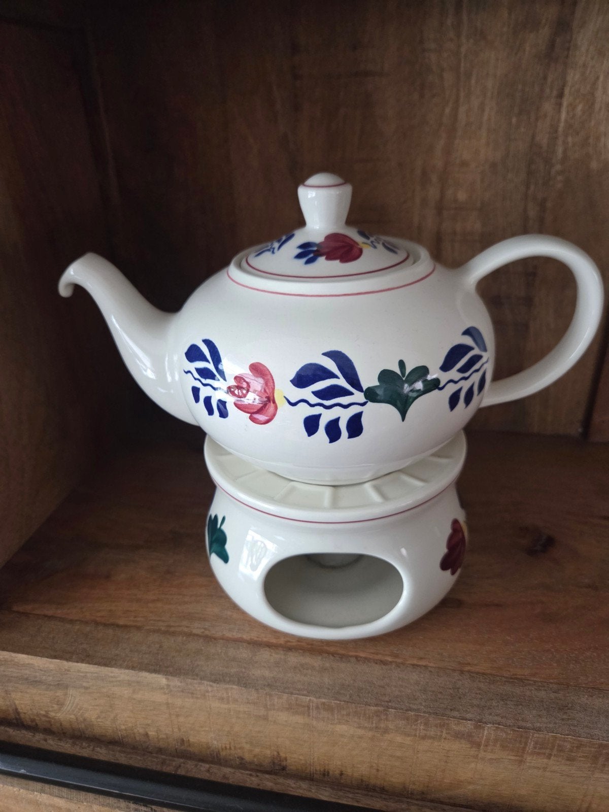 boerenbont theepot incl lichtje, Antiek en Kunst, Ophalen