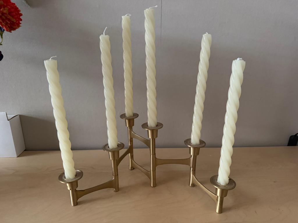 Kandelaar messing, Ophalen of Verzenden, Zo goed als nieuw, Overige materialen