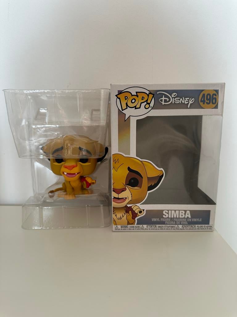 Funko Pop! Disney Simba #496 - De Leeuwenkoning, Ophalen of Verzenden, Leeuwenkoning of Jungle Boek, Zo goed als nieuw, Beeldje of Figuurtje