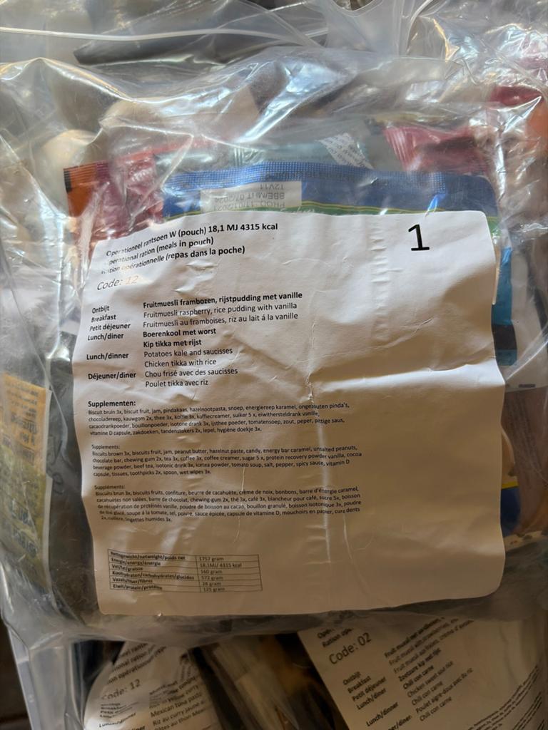 Survival militair rantsoen pakketten, Ophalen