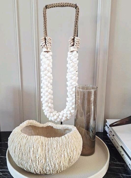 Nieuwe witte grote schelpenketting ca 56 cm ibiza chique, Huis en Inrichting, Nieuw, Ophalen of Verzenden, X, Wit
