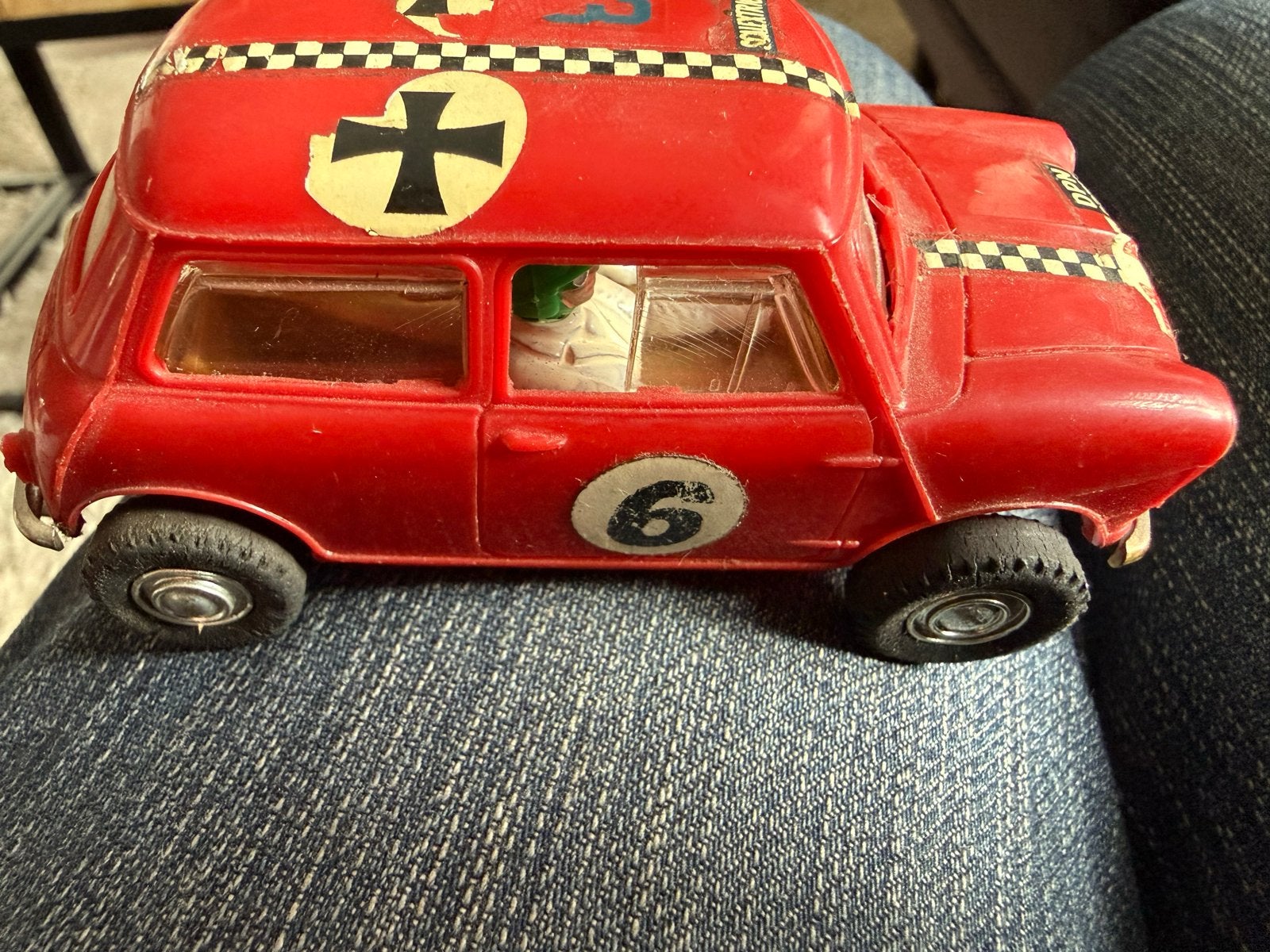 Scalextric Rally Mini-Cooper C.7 - Ongetest patentnr 842895, Overige merken, Gebruikt, Auto, Groter dan 1:32