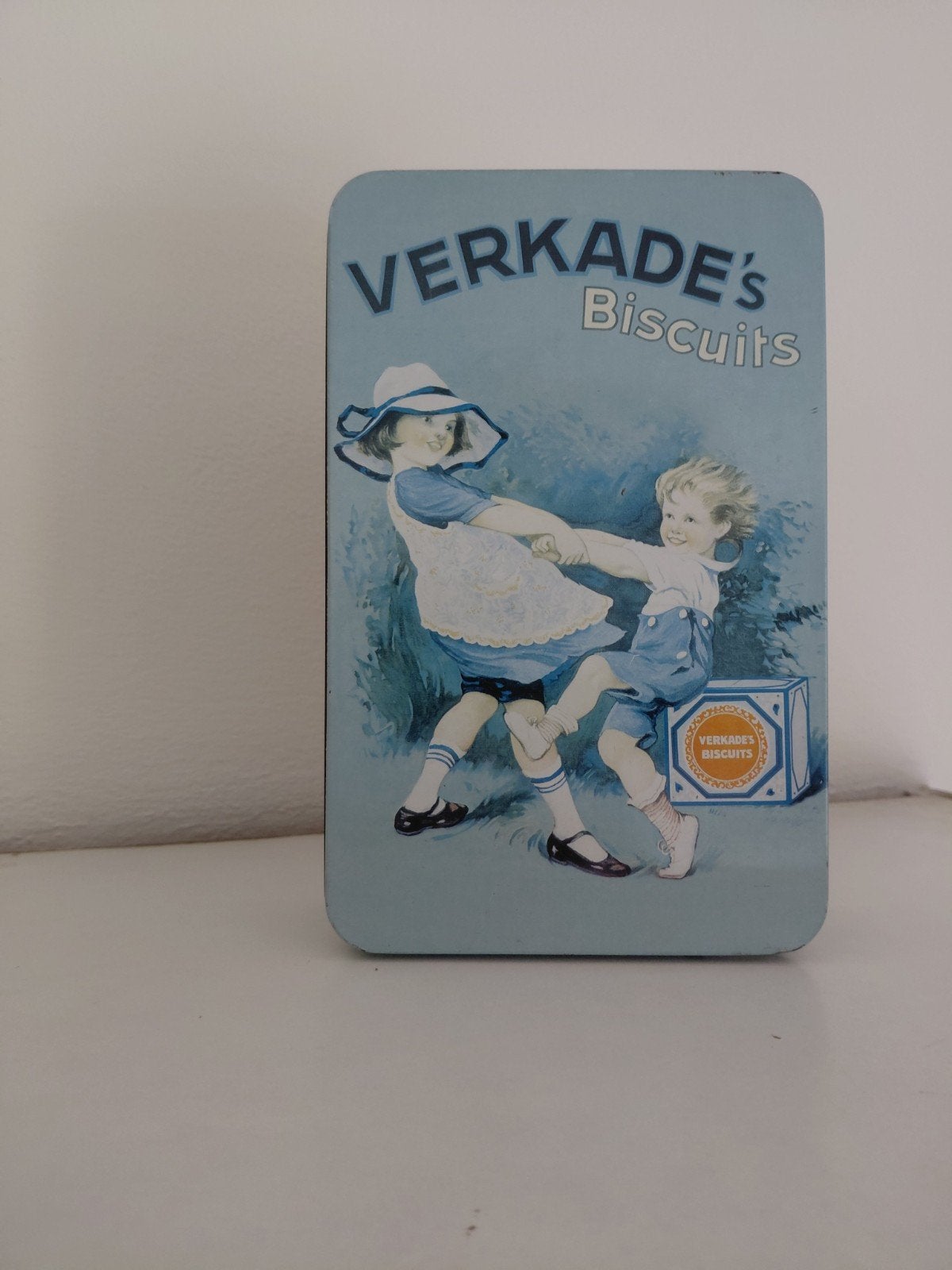 Verkade blik biscuits zaandam, Ophalen of Verzenden, Gebruikt, Koek(jes), Verkade