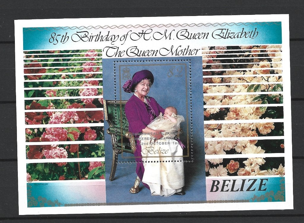 Belize 85e verjaardag Queen Mother ( prins William(260609-20, Postzegels en Munten, Postzegels | Europa | UK, Ophalen of Verzenden