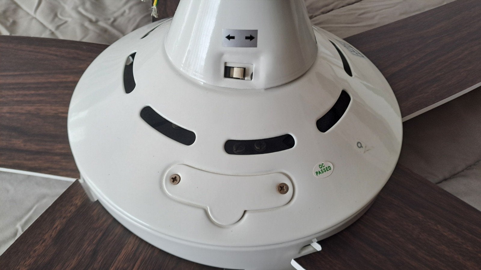 Qazqa plafondventilator model 92651 met afstandsbediening., Ophalen, Zo goed als nieuw, Plafondventilator, Ventilator met afstandsbediening